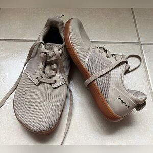 Joomra Women’s Trainer Minimalist Barefoot Shoe Zero Drop Wide Toe Tan Sz 37-6.5
